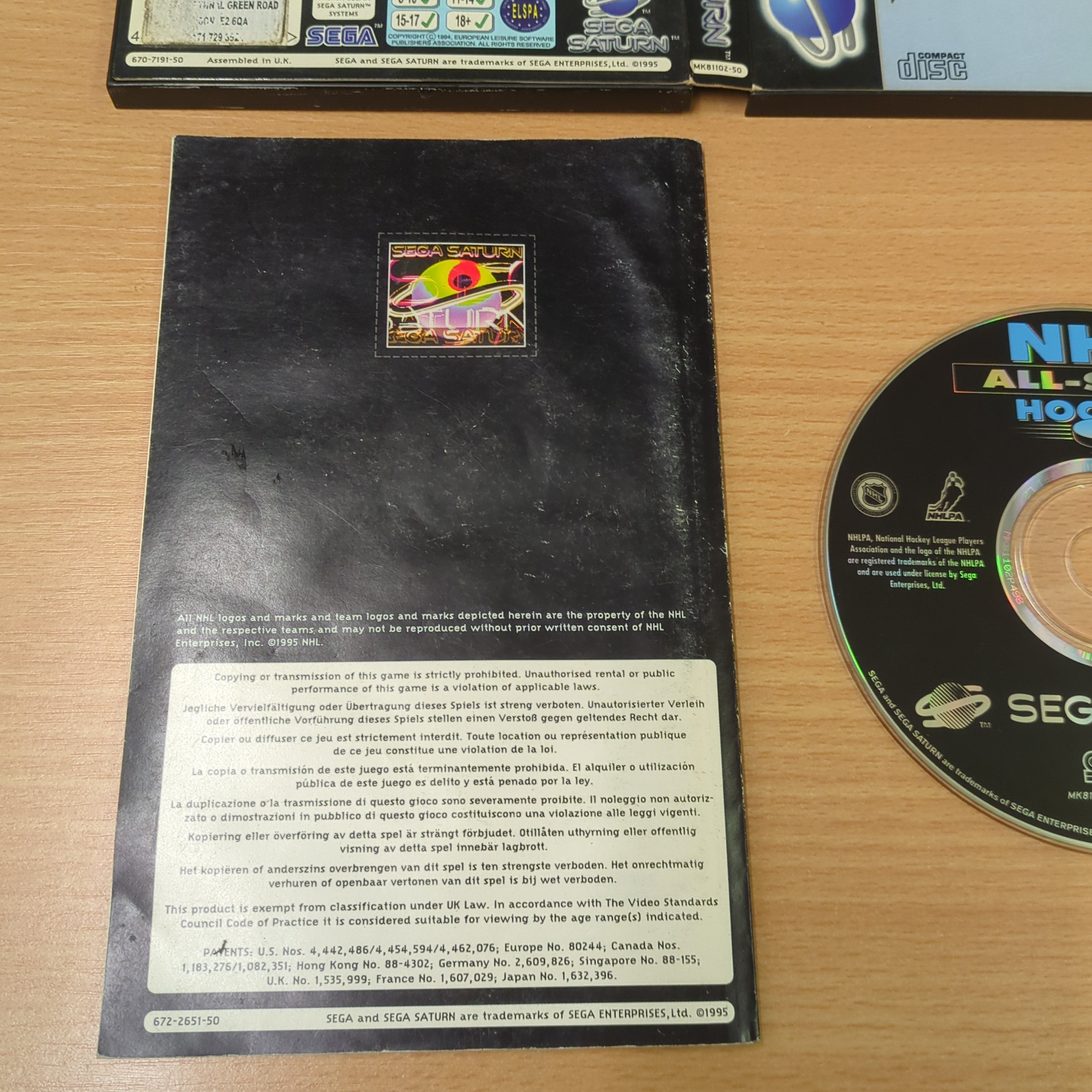 NHL All-Star Hockey Sega Saturn game NHL All-Star Hockey Sega Saturn game